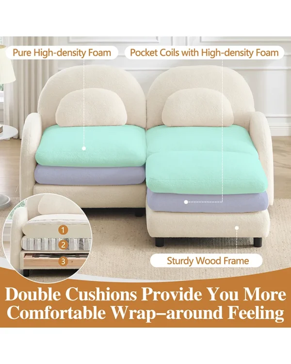 Modular 2 Seat Couch Sofa 6