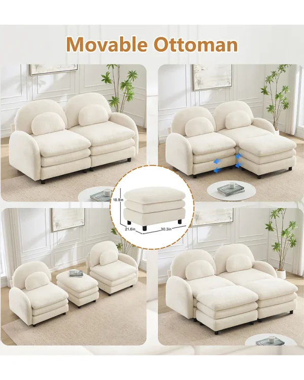 Modular 2 Seat Couch Sofa 7