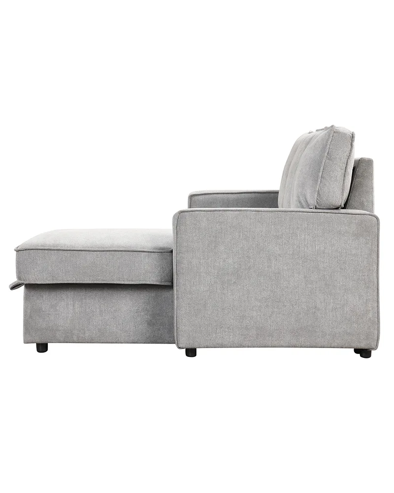 L Shaped Modular Sectional Sleeper Sofa with Pull Out Bed - Image 9