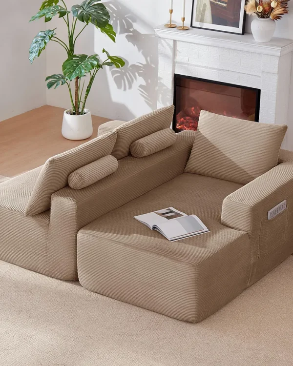 Alternative view of 97" Modern Modular Sofa with L-Shape Chaise for Living Room