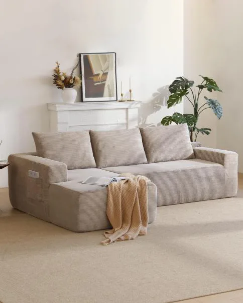 97" Modern Modular Sofa with L-Shape Chaise for Living Room