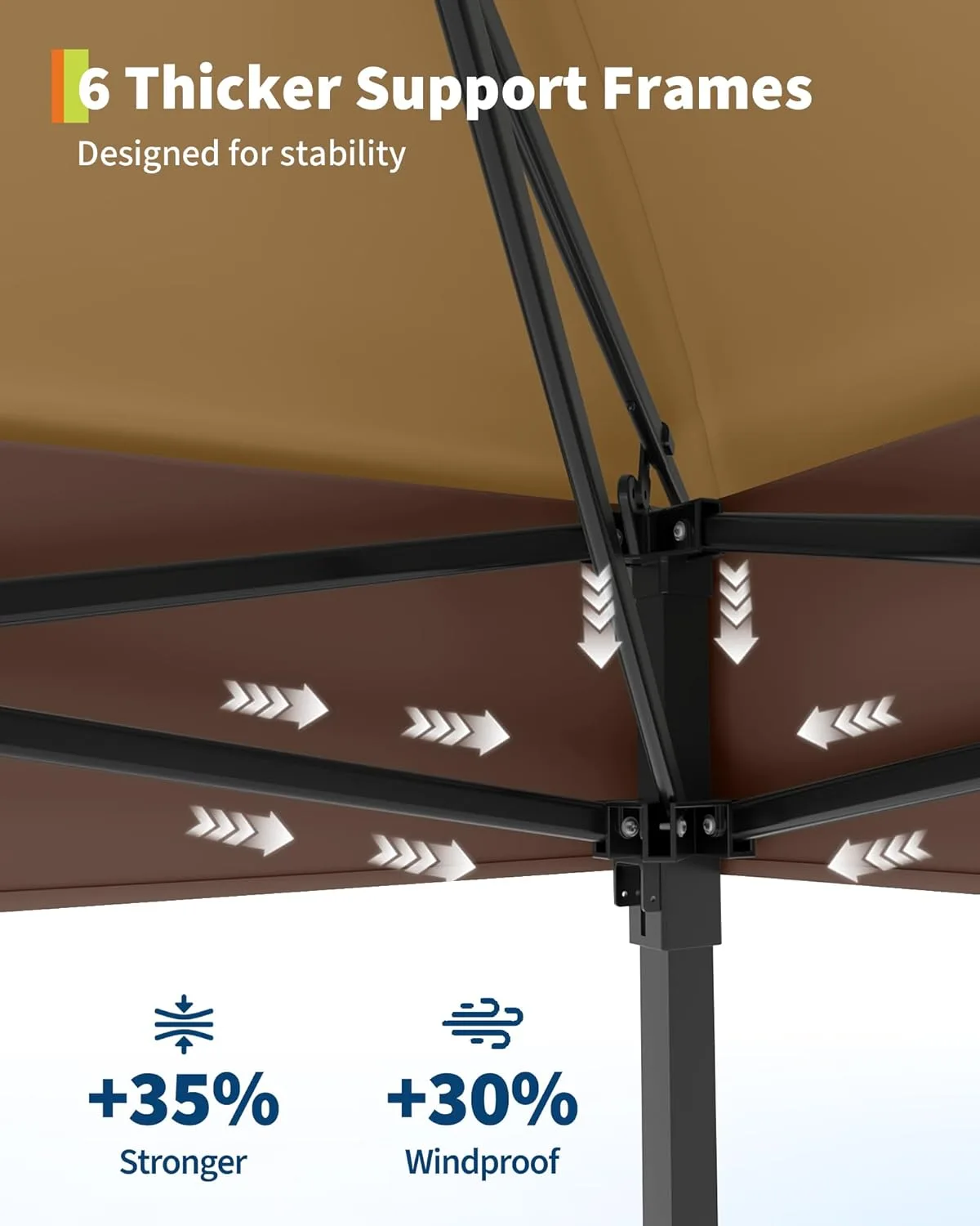 11x 11FT Outdoor Pop Up Hardtop Gazebo Canopy Tent For Patio Backyard - Image 5