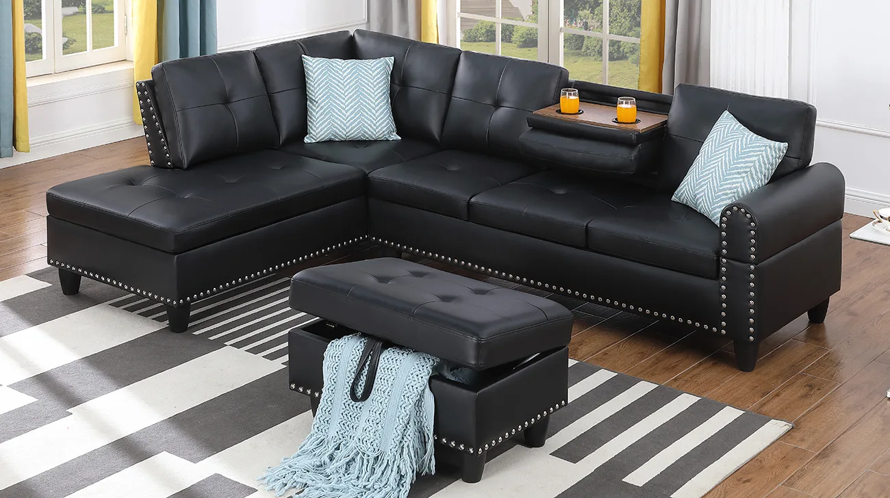 PU Leather Sectional Sofa 6