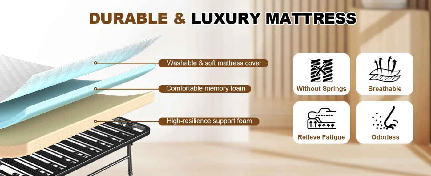 Portable Foldable Bed 22
