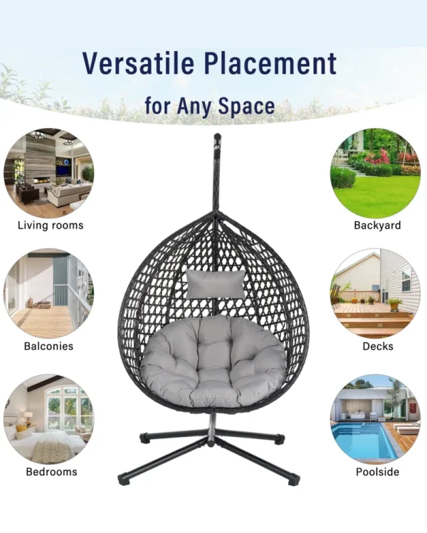 Rattan Hanging Egg Chair 4