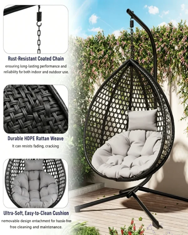 Rattan Hanging Egg Chair 6
