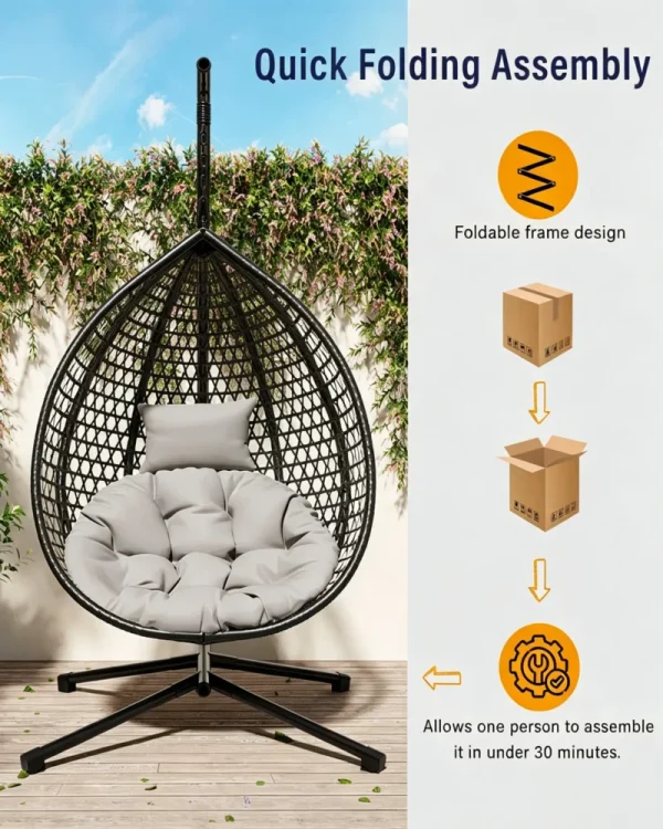 Rattan Hanging Egg Chair 7