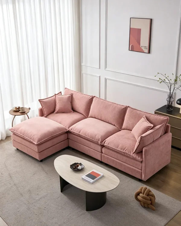 Sectional Couch with Ottoman 4 1