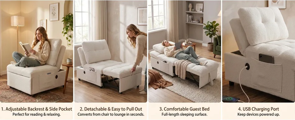 Single Folding Sofa Bed 7 1