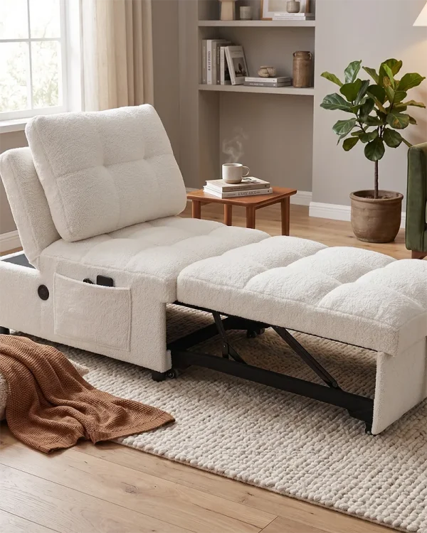 Single Folding Sofa Bed Convertible Sleeper Chair for Apartment