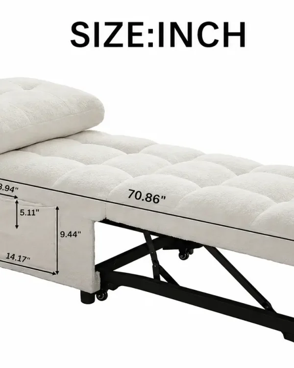 Single Folding Sofa Bed Convertible Sleeper Chair for Apartment11