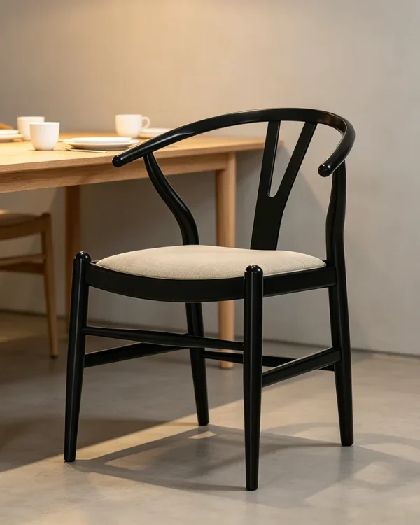 Alternative view of Mid-Century Walnut Dining Chair with Cushion Set of 2