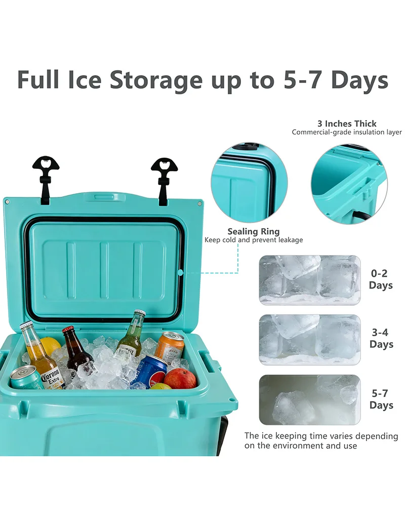 25QT Portable Insulated Cooler with Bottle Opener For Beach - Image 3