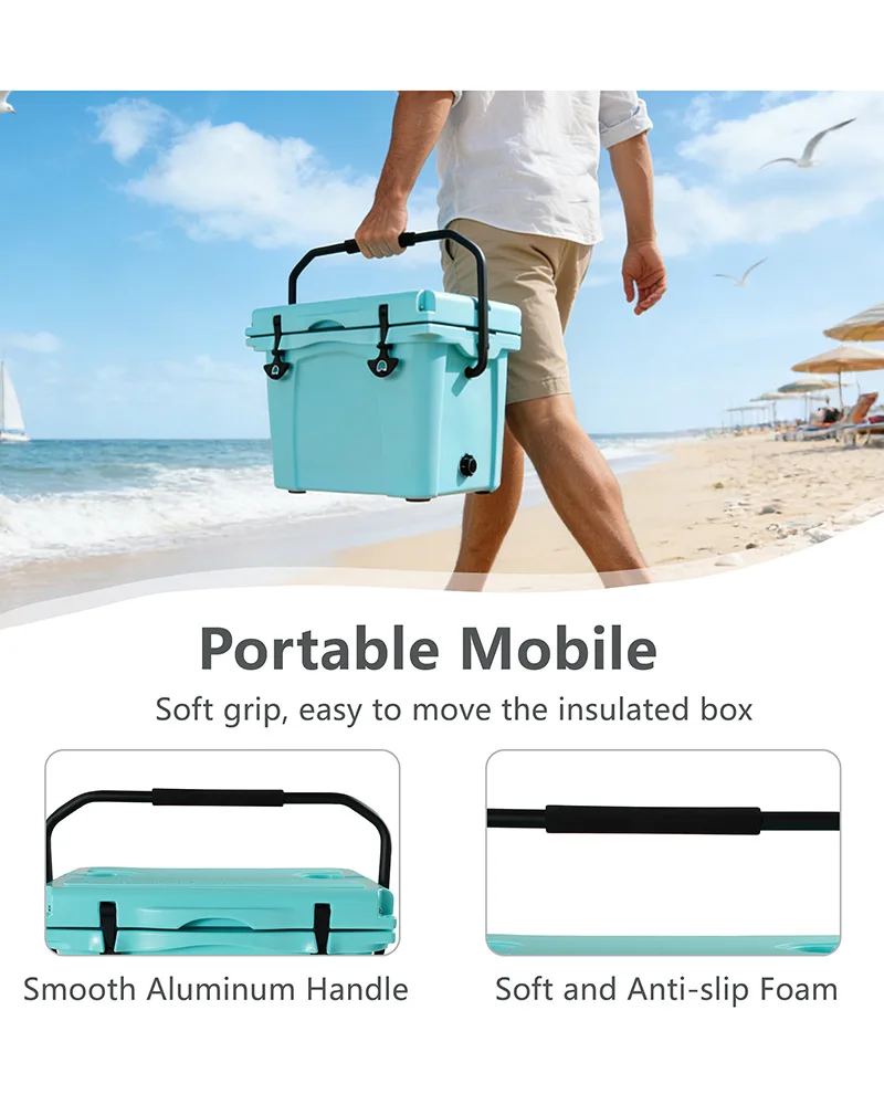 25QT Portable Insulated Cooler with Bottle Opener For Beach - Image 4