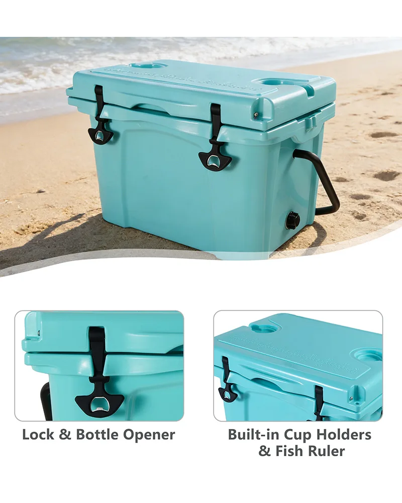 25QT Portable Insulated Cooler with Bottle Opener For Beach - Image 5