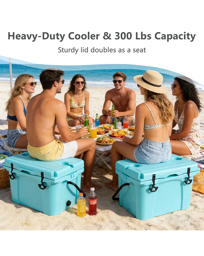 25QT Portable Insulated Cooler with Bottle Opener For Beach - Image 7