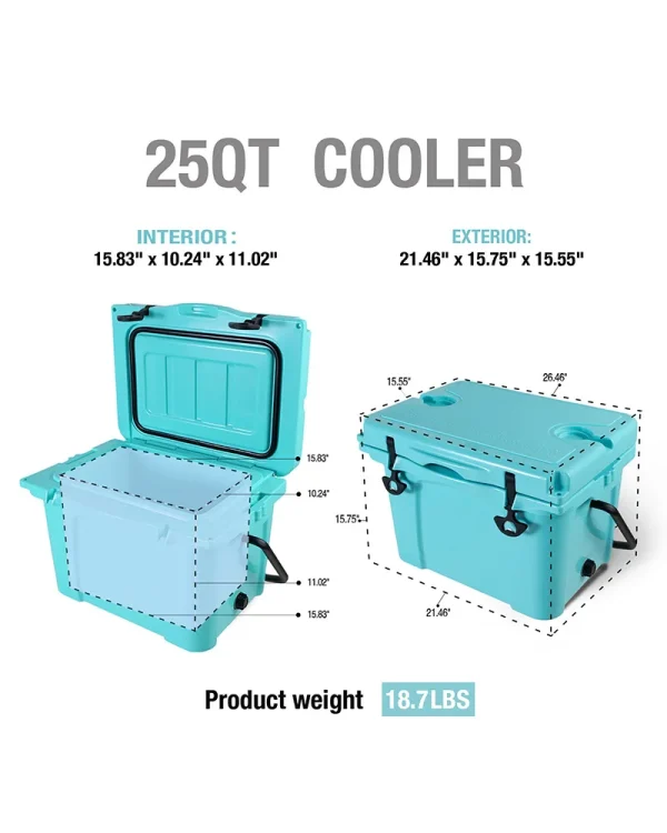 25QT Portable Insulated Cooler 9