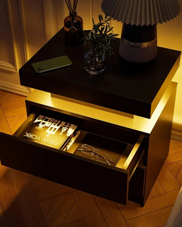 Bedside Table Cabinet with 2 Drawers 2