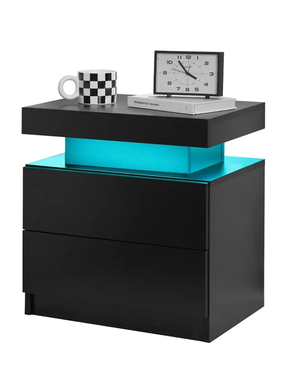 Bedside Table Cabinet with 2 Drawers 3