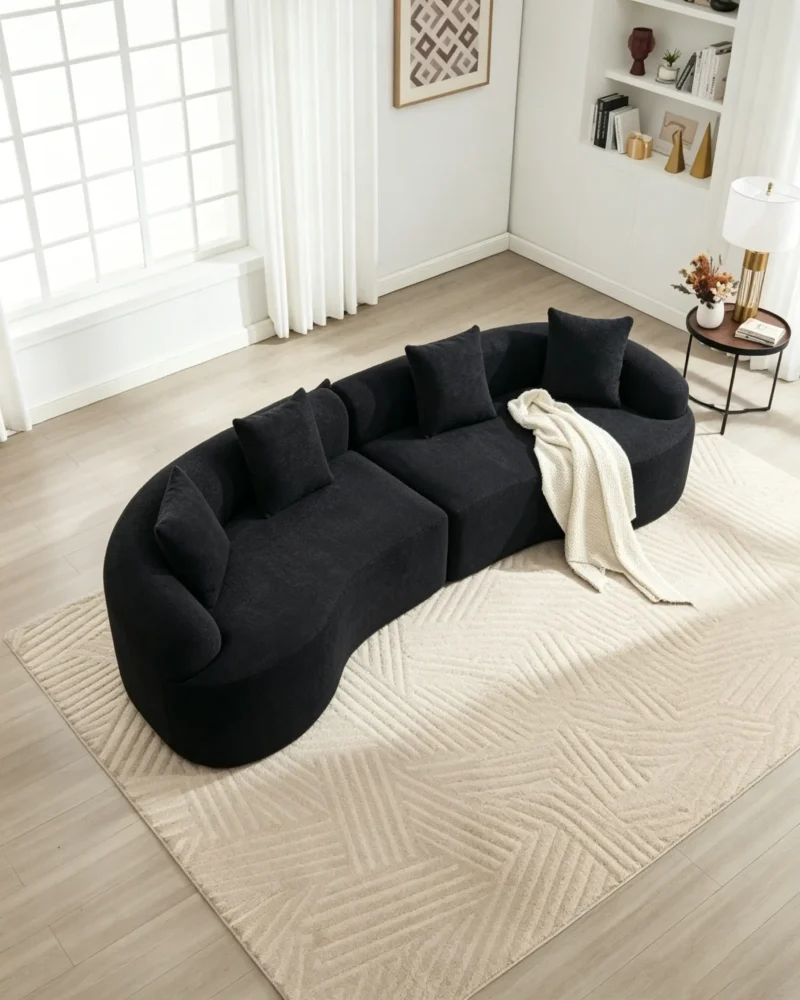 Modern 4 Seater Cloud Boneless Modular Sectional Sofa - Image 8