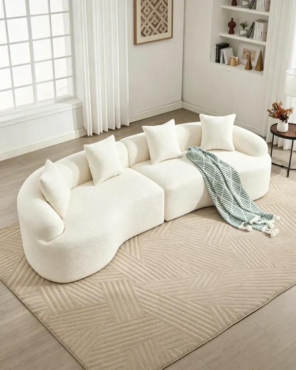 Modern 4 Seater Cloud Boneless Modular Sectional Sofa