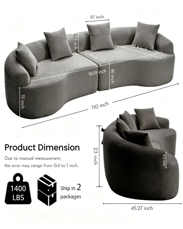 Boneless Modular Sectional Sofa 7