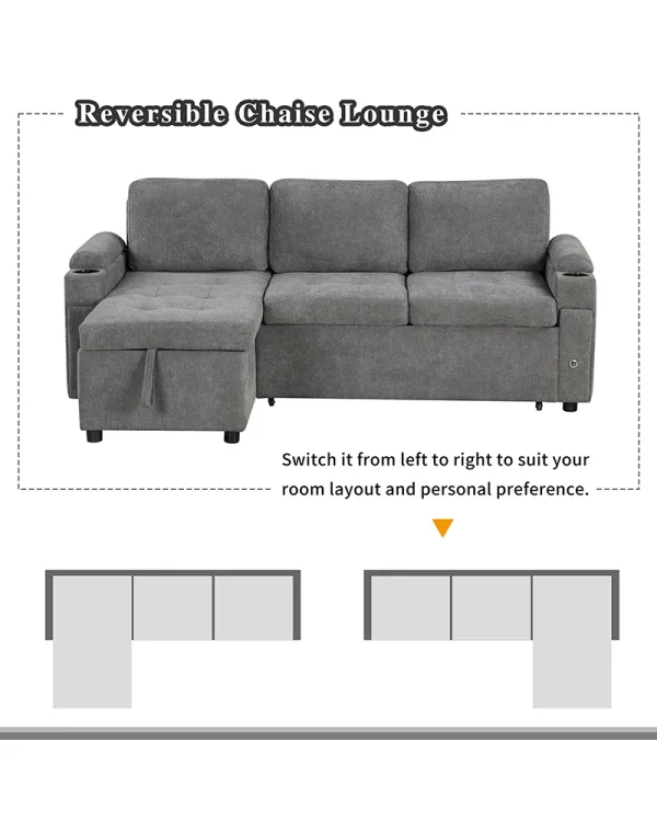 Convertible Sofa Couch Bed 14