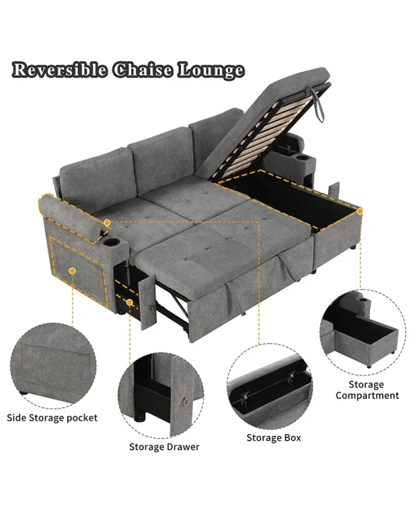Convertible Sofa Couch Bed 5
