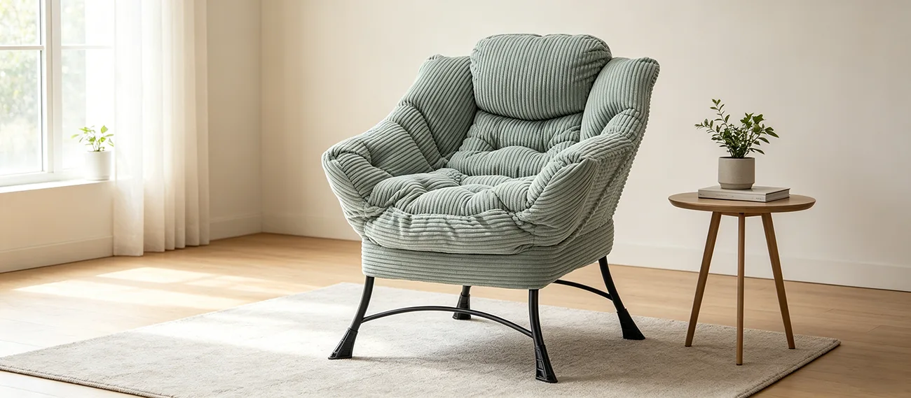 Corner Chair with Ottoman 2