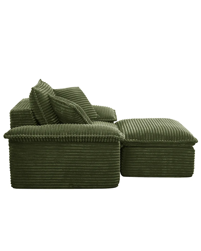 47" Oversized Deep Seat Sofa Chair Ottoman Set - Image 8