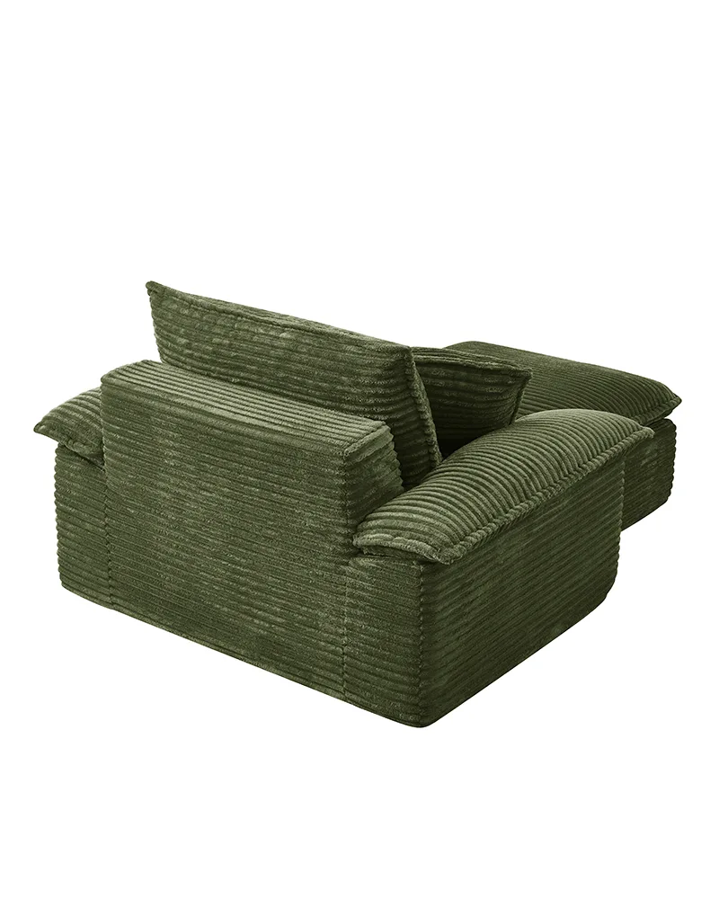 47" Oversized Deep Seat Sofa Chair Ottoman Set - Image 9