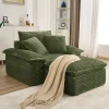 47" Oversized Deep Seat Sofa Chair Ottoman Set