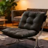Leather Armchair Accent Chairs 1 1