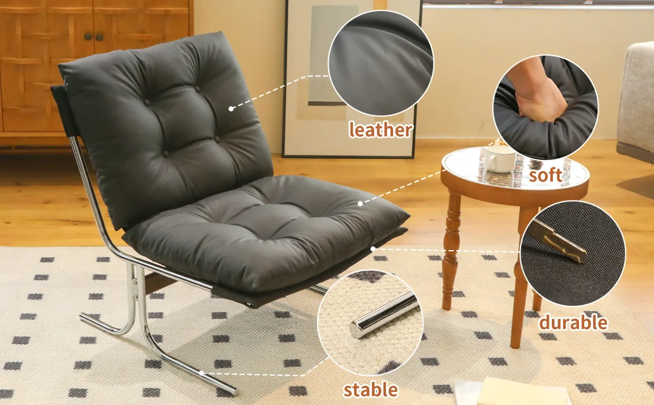 Leather Armchair Accent Chairs 12