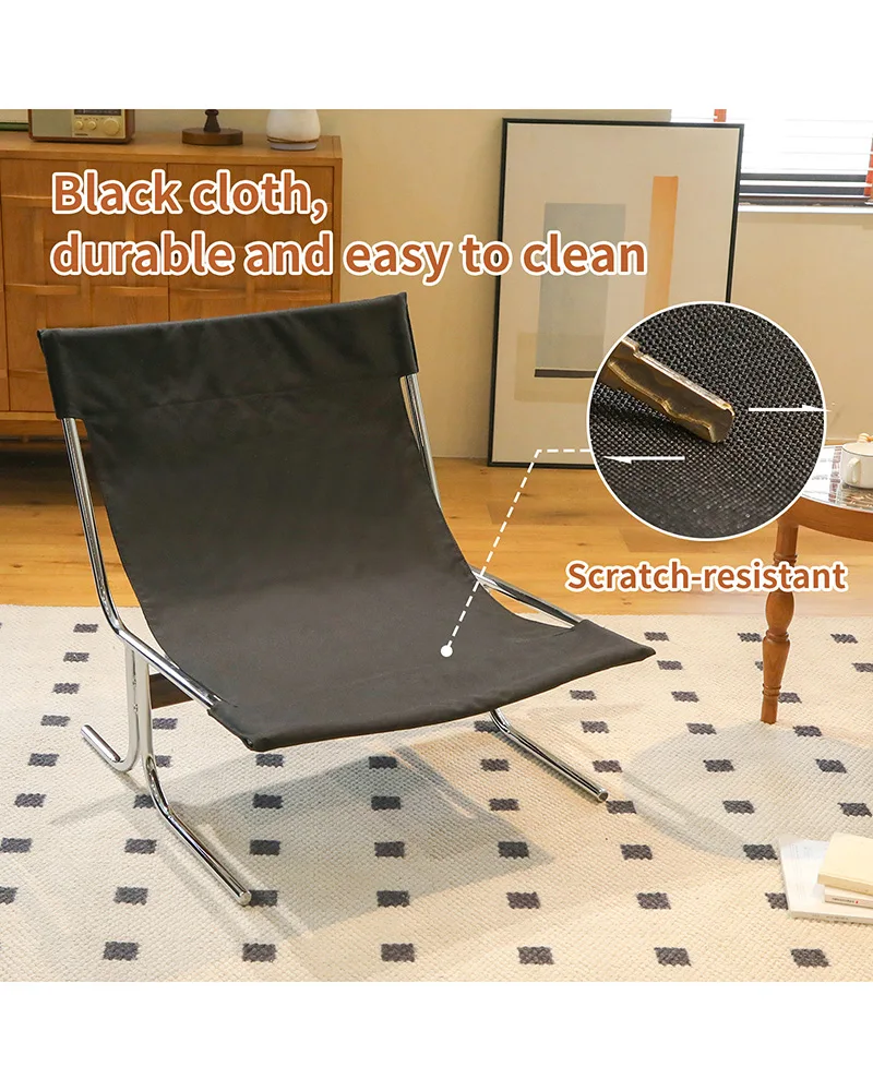 Leather Armchair Accent Chairs with Metal Legs for Home Office - Image 8