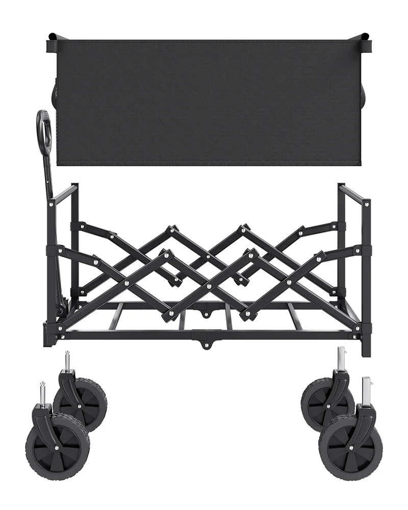 Collapsible Lightweight Folding Wagon with Wheels for Grocery - Image 6