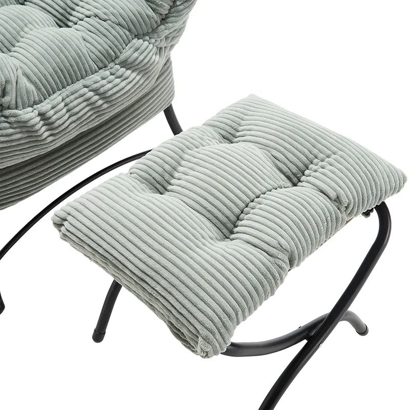 Modern Lazy Corner Chair with Ottoman 10