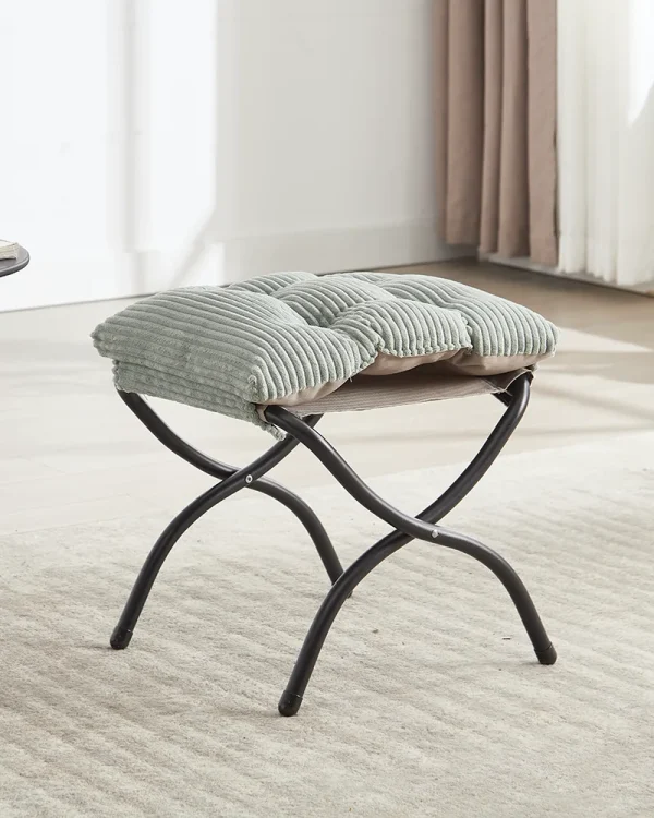 Modern Lazy Corner Chair with Ottoman 11