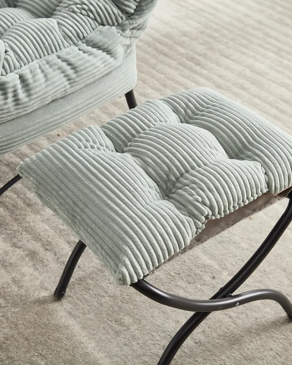 Modern Lazy Corner Chair with Ottoman 14