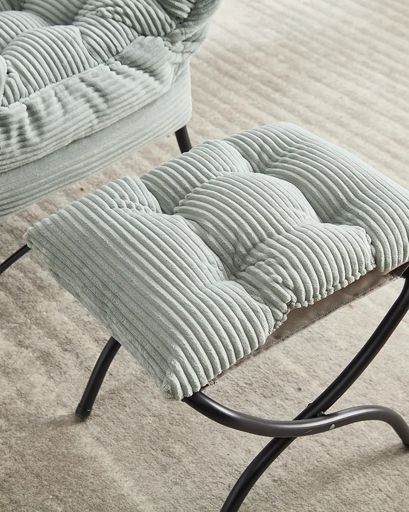 Modern Lazy Corner Chair with Ottoman for Small Space - Image 6