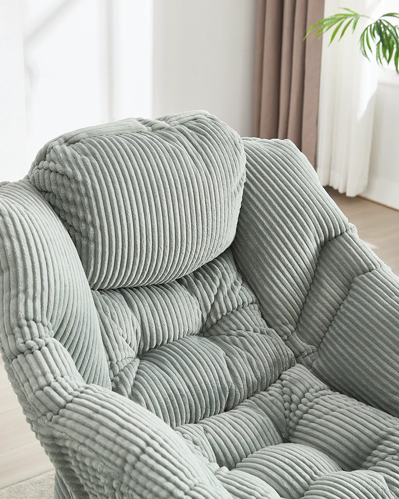 Modern Lazy Corner Chair with Ottoman for Small Space - Image 5