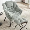 Modern Lazy Corner Chair with Ottoman for Small Space