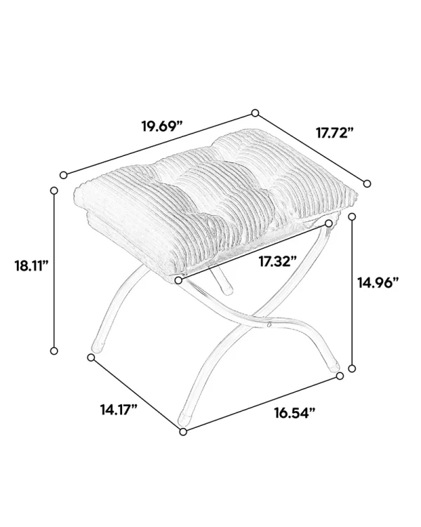 Modern Lazy Corner Chair with Ottoman 2