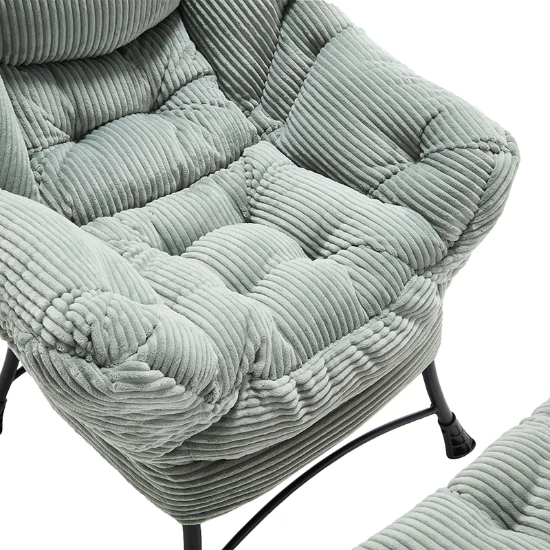 Modern Lazy Corner Chair with Ottoman 5