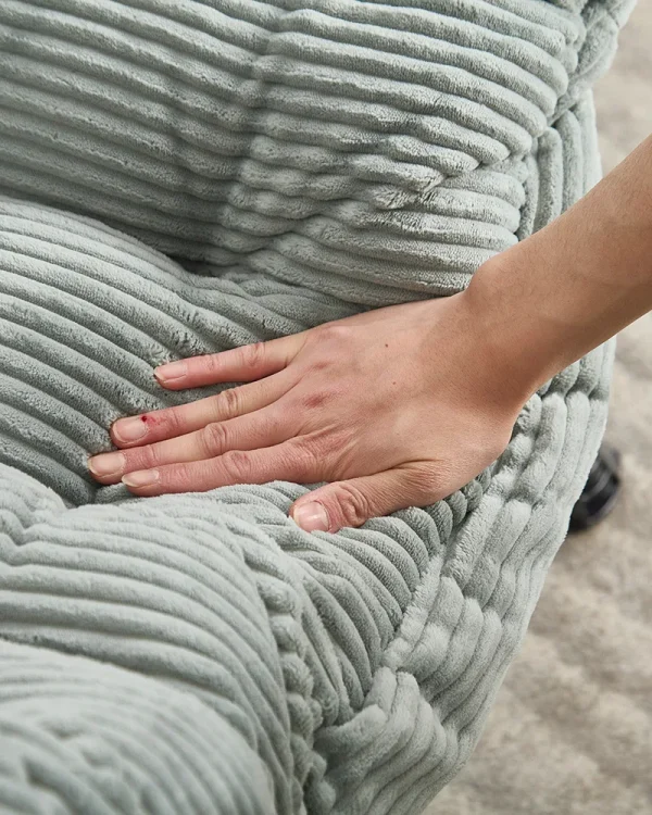 Modern Lazy Corner Chair with Ottoman 7
