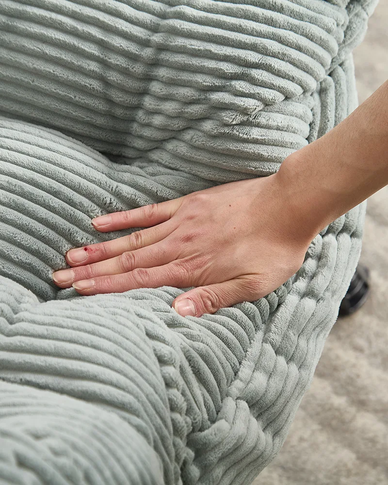 Modern Lazy Corner Chair with Ottoman for Small Space - Image 4