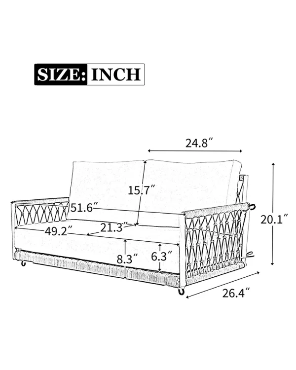 Outdoor Porch Swing Sofa 11