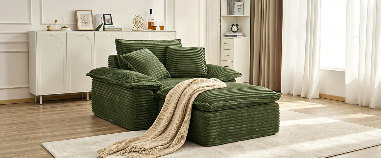 Oversized Deep Seat Sofa