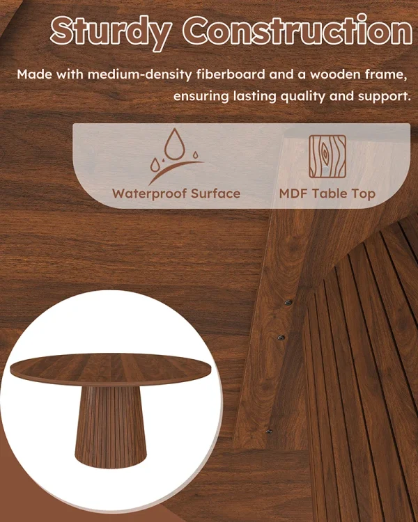 Round Dining Kitchen Table 12