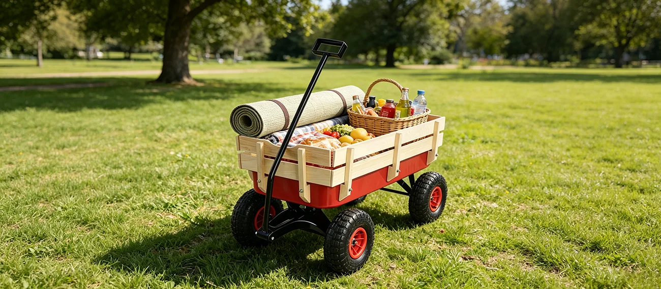 Steel and Wood Toy Wagon 2 1